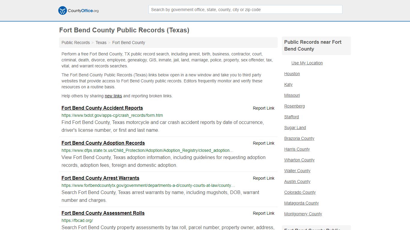 Public Records - Fort Bend County, TX (Business, Criminal ...